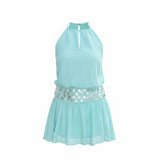 Mint Dream Sequin Halter Mini Dress