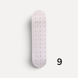 Pink Floral Damask Skateboard Wall Art #9