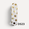Golden Dots- Blush Pink & Gold Leaf Polka Dot Skateboard Wall Art – #DS-23