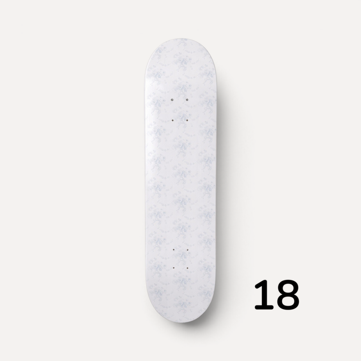 Snowflake Kisses- Soft Blue Floral Lace Skateboard Wall Art #18