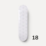 Snowflake Kisses- Soft Blue Floral Lace Skateboard Wall Art #18