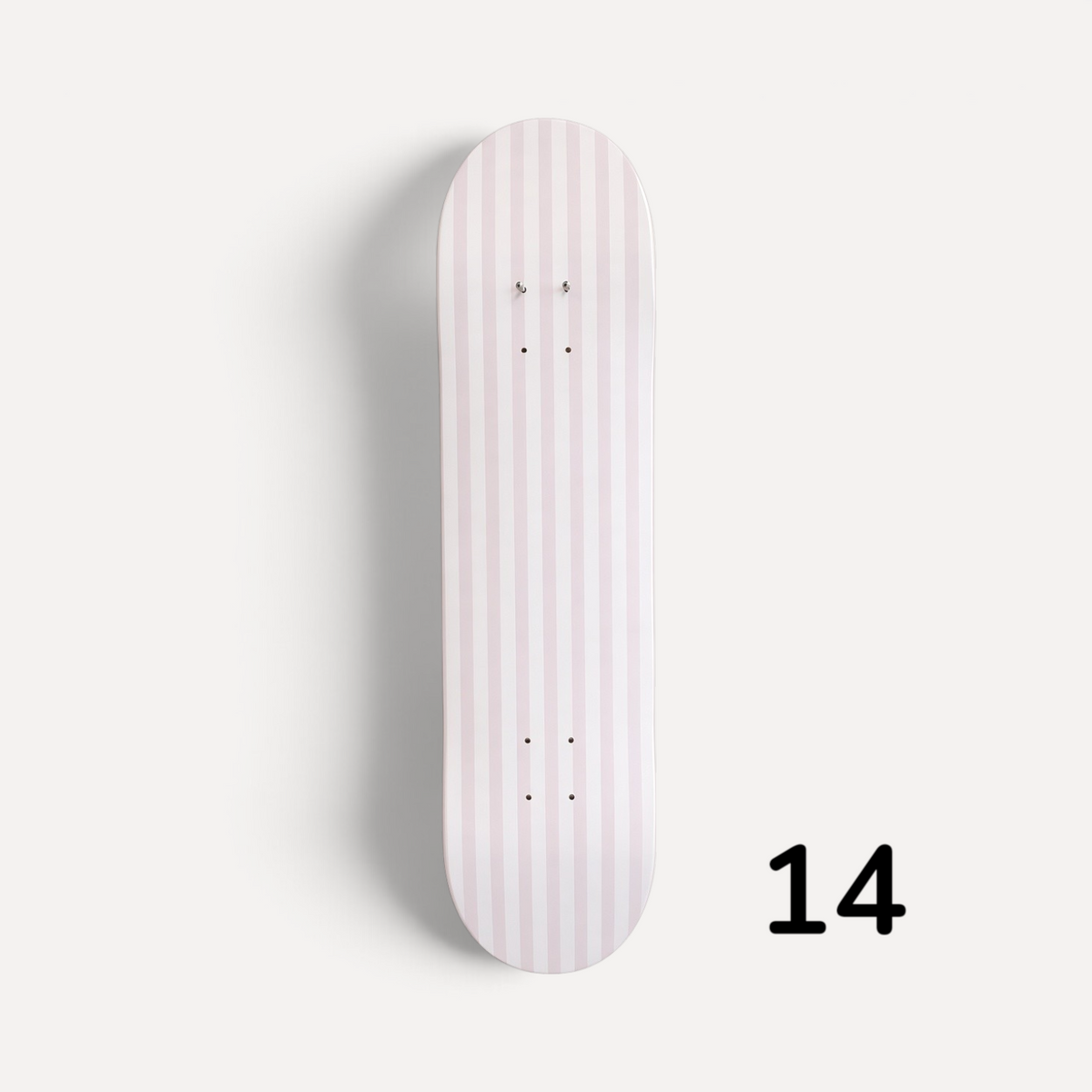 Pretty in Pink Stripes- Blush Stripe Skateboard Wall Art #14