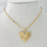 Fluted Gold Love Necklace