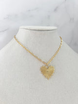 Fluted Gold Love Necklace