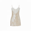 Gold Sequin Lace Mini Dress