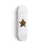 Golden Star- Pink & Gold Leaf Star Skateboard Wall Art – DS- #22