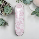 Pink Ribbon Toile- Vintage Floral Skateboard Wall Art #7