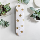 Golden Mini Stars- Blush &amp; Gold Leaf Star Skateboard Wall Art – #DS-24