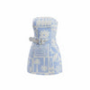 Blue Tropical Patchwork Strapless Belted Mini Dress