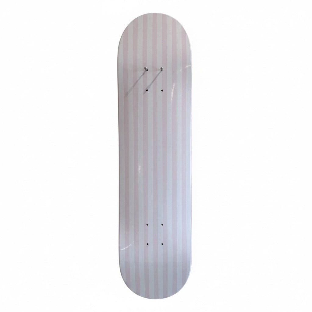 Pretty in Pink Stripes- Blush Stripe Skateboard Wall Art #14