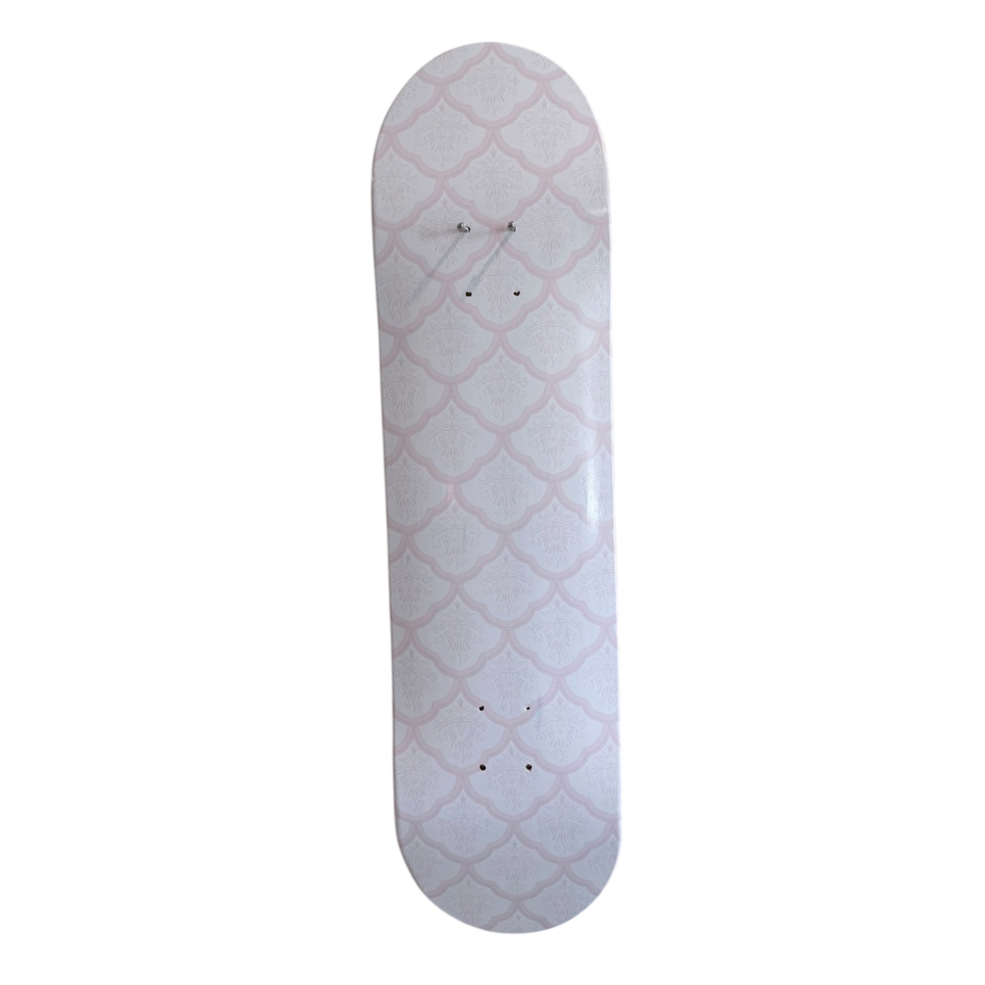 Pink Lattice Pattern Skateboard Wall Art #10