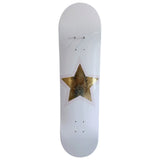Golden Star- Pink & Gold Leaf Star Skateboard Wall Art – DS- #22